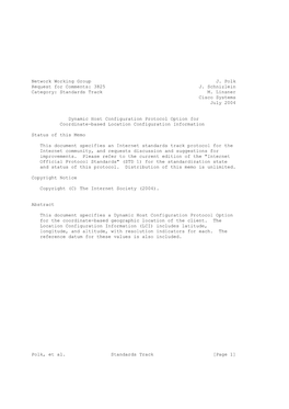 3825 J. Schnizlein Category: Standards Track M