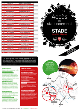 Les Bons Plans Pour Aller Supporter Le DFCO QUI DIT LIGUE 1 DIT FOULE ! IL Y AURA DONC DU MONDE AU STADE GASTON-GÉRARD LES SOIRS DE MATCH