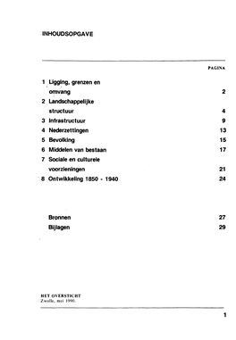 INHOUDSOPGAVE 1 Ligging, Grenzen En Omvang 2 2