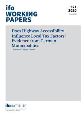 Does Highway Accessibility Influence Local Tax Factors? Evidence From
