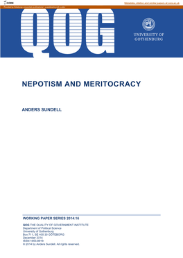 Nepotism and Meritocracy