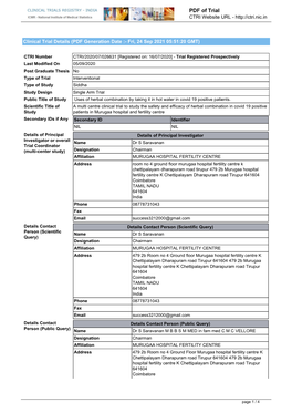 CTRI Trial Data