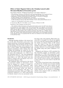 Desmodium Gyrans Vijay Kumar Sharma3, Wolfgang Engelmannb and Anders Johnssonc* a Chronobiology Laboratory, Evolutionary and Organismal Biology Unit