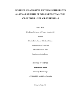 Influence of Pathogenic Bacterial Determinants on Genome