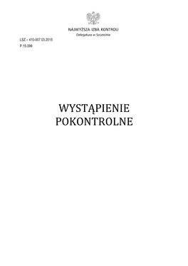 Wystąpienie Pokont.Ustronie Morskie, Podpisane 26.06.2015