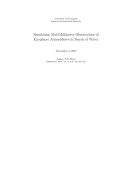 Simulating (Sub)Millimeter Observations of Exoplanet Atmospheres in Search of Water