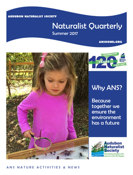 Summer 2017 ANS Naturalist Quarterly