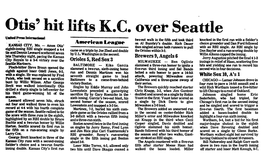 Otis' Hit Lifts K.C. Over Seattle