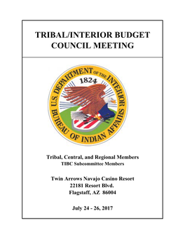 Tribal/Interior Budget Council Meeting