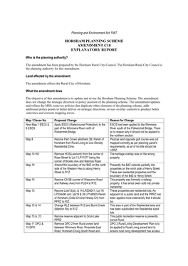 Horsham Planning Scheme Amendment C18 Explanatory Report