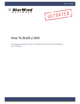How to Build a SAN