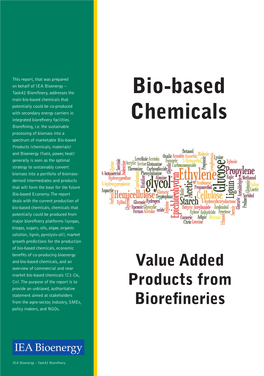 Bio-Based Chemicals That Sound, Socially Accepted, and Cost-Competitive Bioenergy on P.O