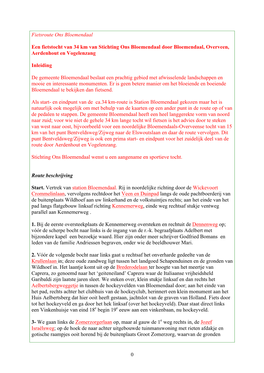 0 Fietsroute Ons Bloemendaal Een Fietstocht Van 34 Km Van Stichting Ons Bloemendaal Door Bloemendaal, Overveen, Aerdenhout En Vo