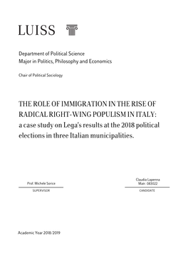 The Role of Immigration in the Rise of Radical Right-Wing