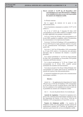 JOURNAL OFFICIEL DE LA REPUBLIQUE ALGERIENNE N° 38 11 20 Mai 2021