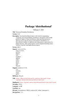 Package 'Distributional'
