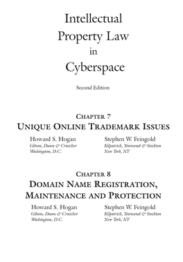 Intellectual Property Law in Cyberspace