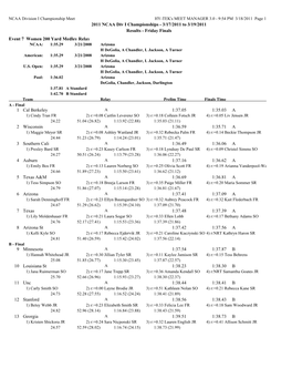 2011 NCAA Div I Championships - 3/17/2011 to 3/19/2011 Results - Friday Finals