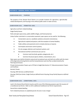Becker Township Joint Planning Board Zoning Ordinance Section 8