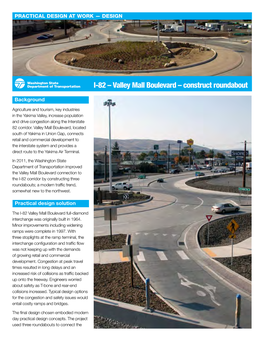 I-82 Valley Mall Boulevard Full-Diamond Interchange Was Originally Built in 1964