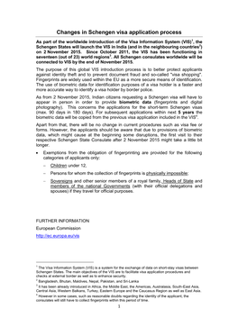 Changes in Schengen Visa Application Process