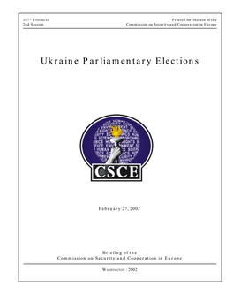 Ukraine Parliamentary Elections