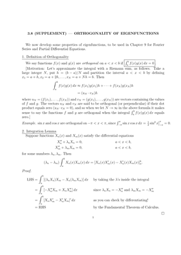 Orthogonality Handout