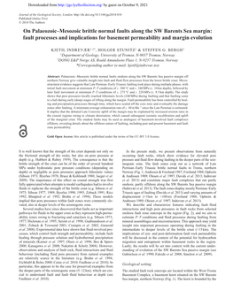 On Palaeozoic–Mesozoic Brittle Normal Faults Along the SW Barents Sea Margin: Fault Processes and Implications for Basement Permeability and Margin Evolution