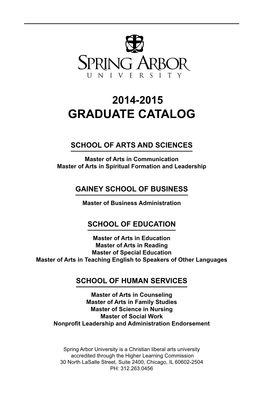 Graduate Catalog