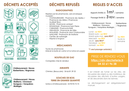 Déchets Acceptés Déchets Refusés Regles D'acces