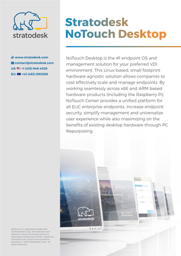Stratodesk Notouch Desktop