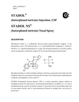 (Butorphanol Tartrate) Nasal Spray