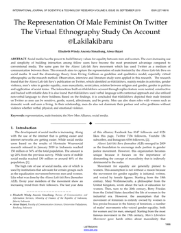 The Representation of Male Feminist on Twitter the Virtual Ethnography Study on Account @Lakilakibaru
