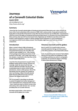 Journeys of a Coronelli Celestial Globe [October 2020]
