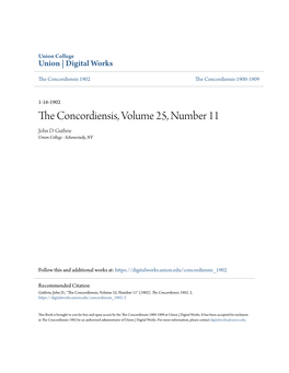 The Concordiensis, Volume 25, Number 11
