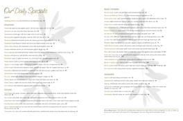 Menu in English