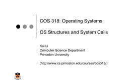 OS Structures and System Calls
