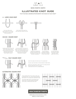 Illustrated Knot Guide *Visit Youtube.Com/Mosspointsnorth for Videos of Each Knot*