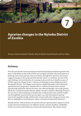 Agrarian Changes in the Nyimba District of Zambia