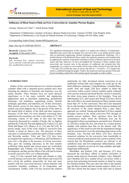 Influence of Heat Source/Sink on Free Convection in Annular Porous Region