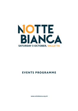 Events Programme