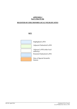 Local Wildlife Site Review 2016 Appendix 2 Sites 91-186