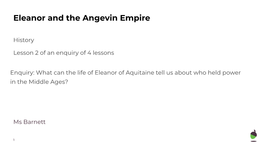 Eleanor and the Angevin Empire