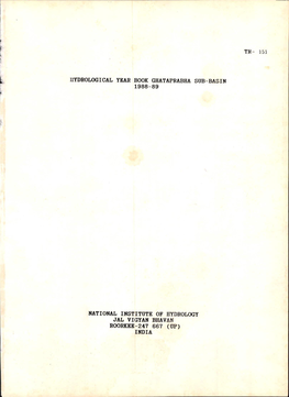 151 Hydrological Year Book Ghataprabha Sub-Basin 1988