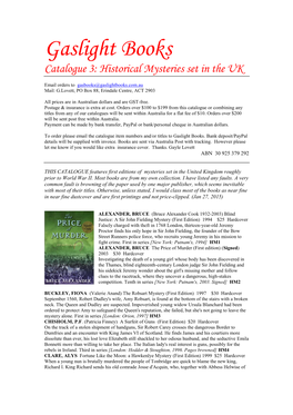 Historical Mysteries UK