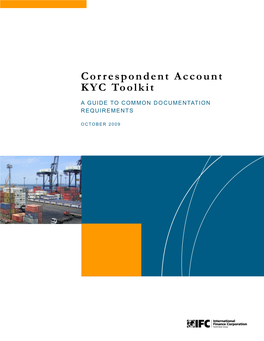 Correspondent Account KYC Toolkit