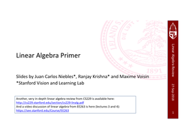 Linear Algebra Primer