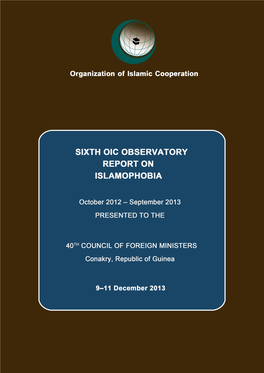Sixth Oic Observatory Report on Islamophobia