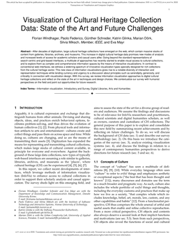 Visualization of Cultural Heritage Collection Data: State of the Art and Future Challenges