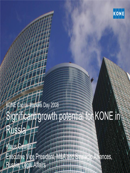 Significant Growth Potential for KONE in Russia